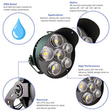 600W LED Stadium Light (Replaces 1200W–2000W Metal Halide), 78,000 Lumens 130LM/W High Output, 5000K Daylight, 38° Beam Angle Sports Flood Light, 120–277V, IP65 Waterproof, 10KV Surge Protection High Mast Lighting