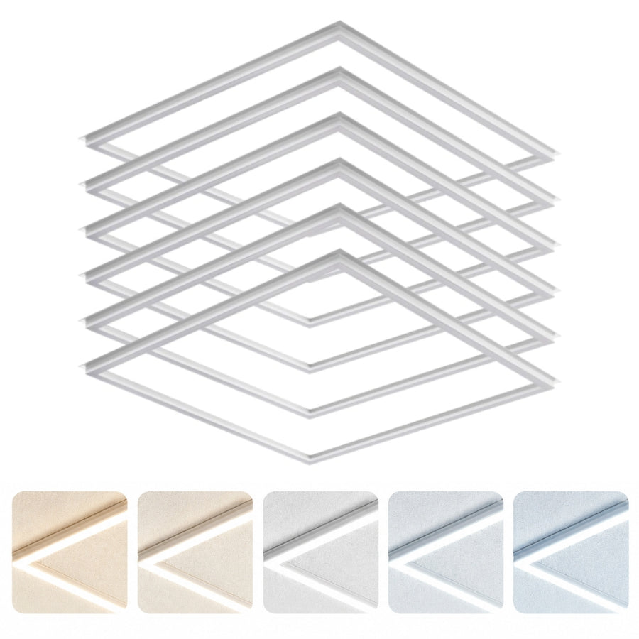 6 Pack 2×2 FT Edge-Lit Frame &amp; T-Grid LED Panel Lights at switchtoled