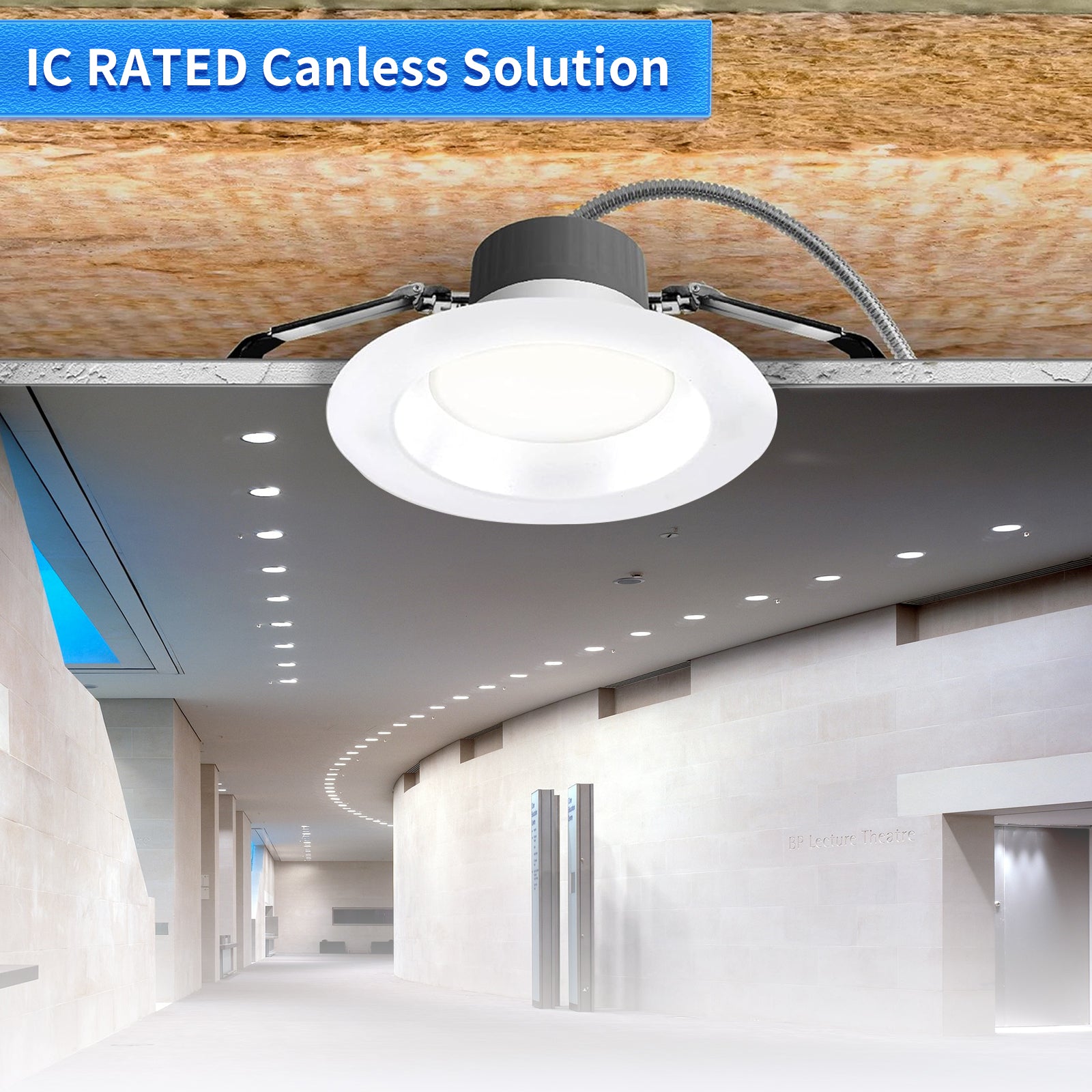 ic rated 6 led commercial downlight​ 