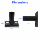 Tenon Adapter for 2-3/8″ Slip Fitter Shoebox LED Street Light, Side Tenon for Round Pole 2-3/8″ Outer Diameter, Single Spoke Mount Light Pole Brackets, Bronze Steel