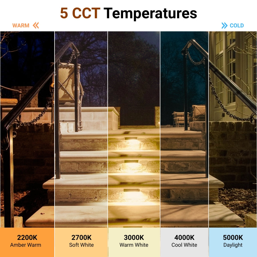 5cct temperature 7" LED retaining wall light