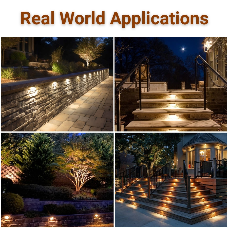 Real world application for 7" LED retaining wall light