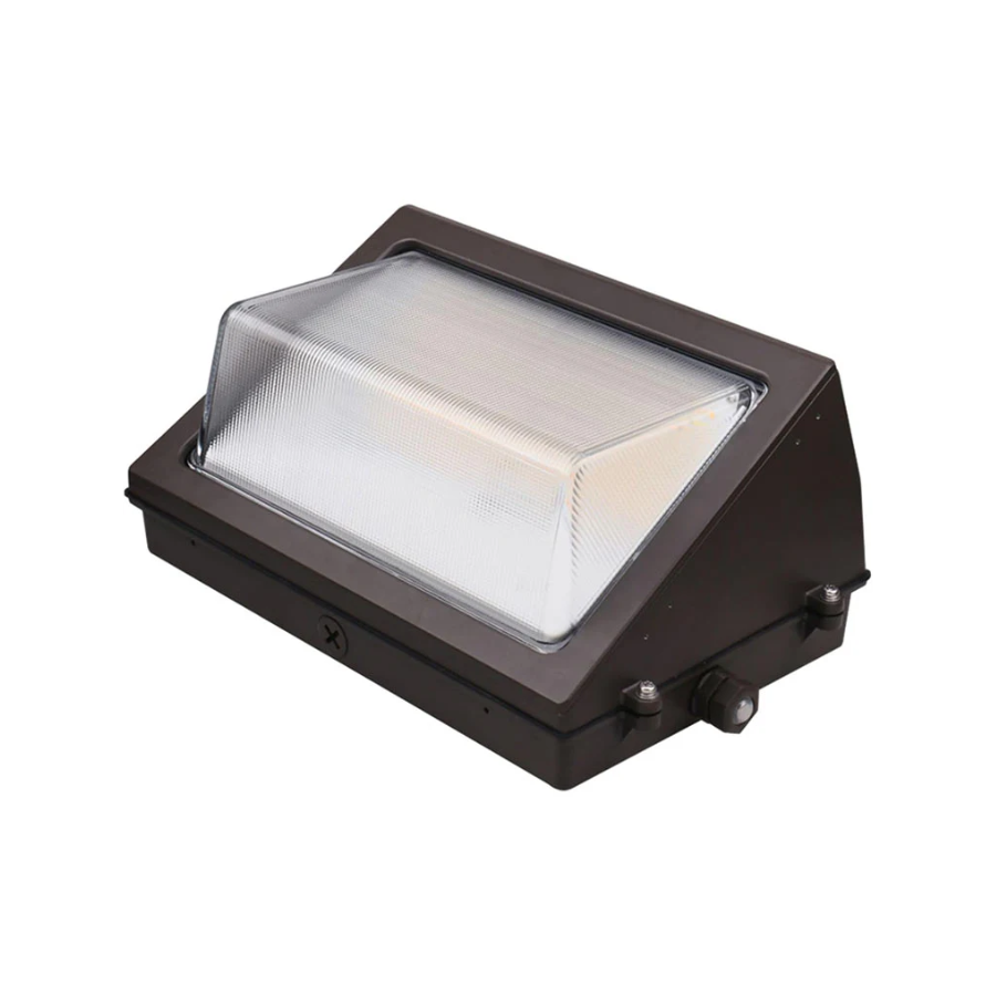 Outdoor wall light fixture on a white background