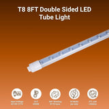 8ft LED Tube Lights T8 double sided at switch to led 
