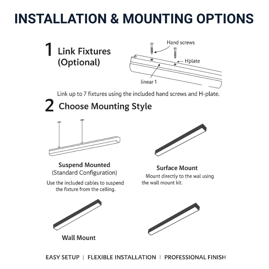 how to install guide of 8ft led light fixture at switchtoled