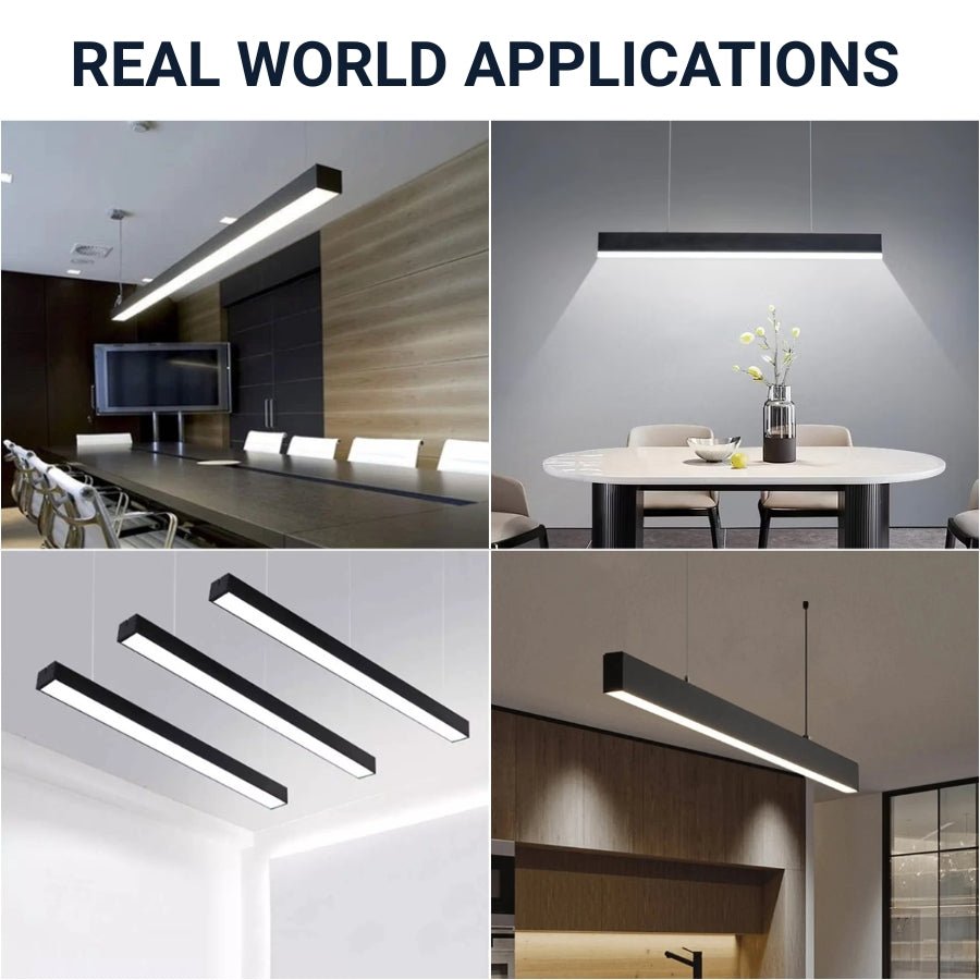 switchtoled 8ft led light fixture real world applications like use in living room, dinning rooms and bedrooms 