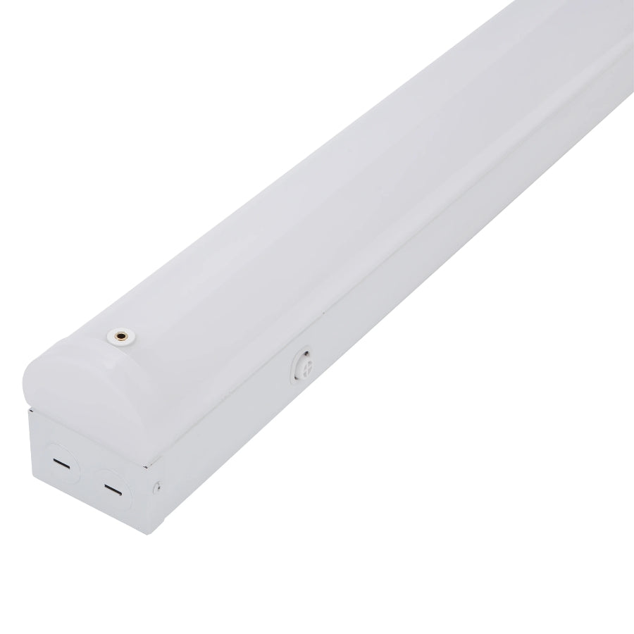 White LED light bar on a white background