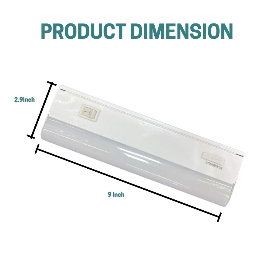9 Inch LED Under Cabinet Light length 9 inch, width 2.9 inch at switchtoled 