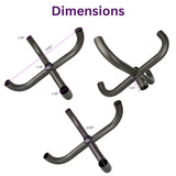 90 Degrees Bullhorn Tenon with 4 Arms Adapter 4 Light fixtures with 2 3/8inch Round Pole, Slip Fitter, Brown Color, Mouting Bracket LED Parking lot Lights, Outdoor LED Shoebox Pole Lights