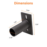 Slip Fitter Adapter Bracket with 2-3/8in O.D. Tenon, Light Fixture Mounting Bracket Rustproof Rainproof for Outdoor Parking Lot Lights, Flood Lights, Post Top Lights, Durable Steel, Dark Bronze