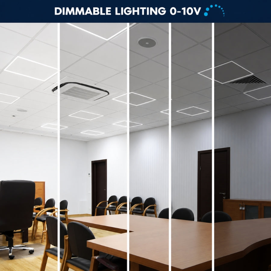 2×2 FT Edge-Lit Frame &amp; T-Grid LED Light at switchtoled