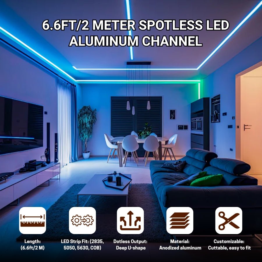 switch to led LED Aluminum Channel 6.6ft