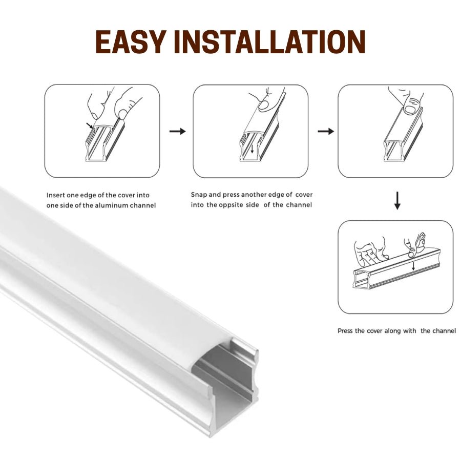 easy installation guide for LED Aluminum Channel at switch to led 