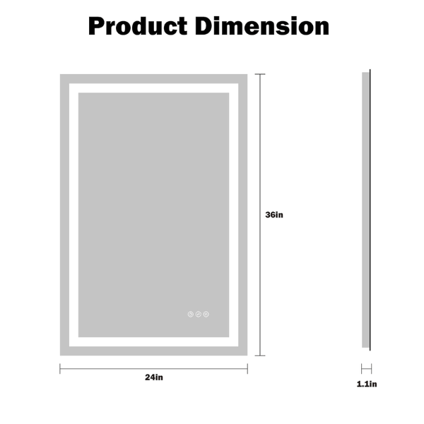 LED Bathroom Mirror Lights product dimension