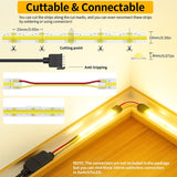 LED Cob strip Lights cuttable and connected at switchtoled