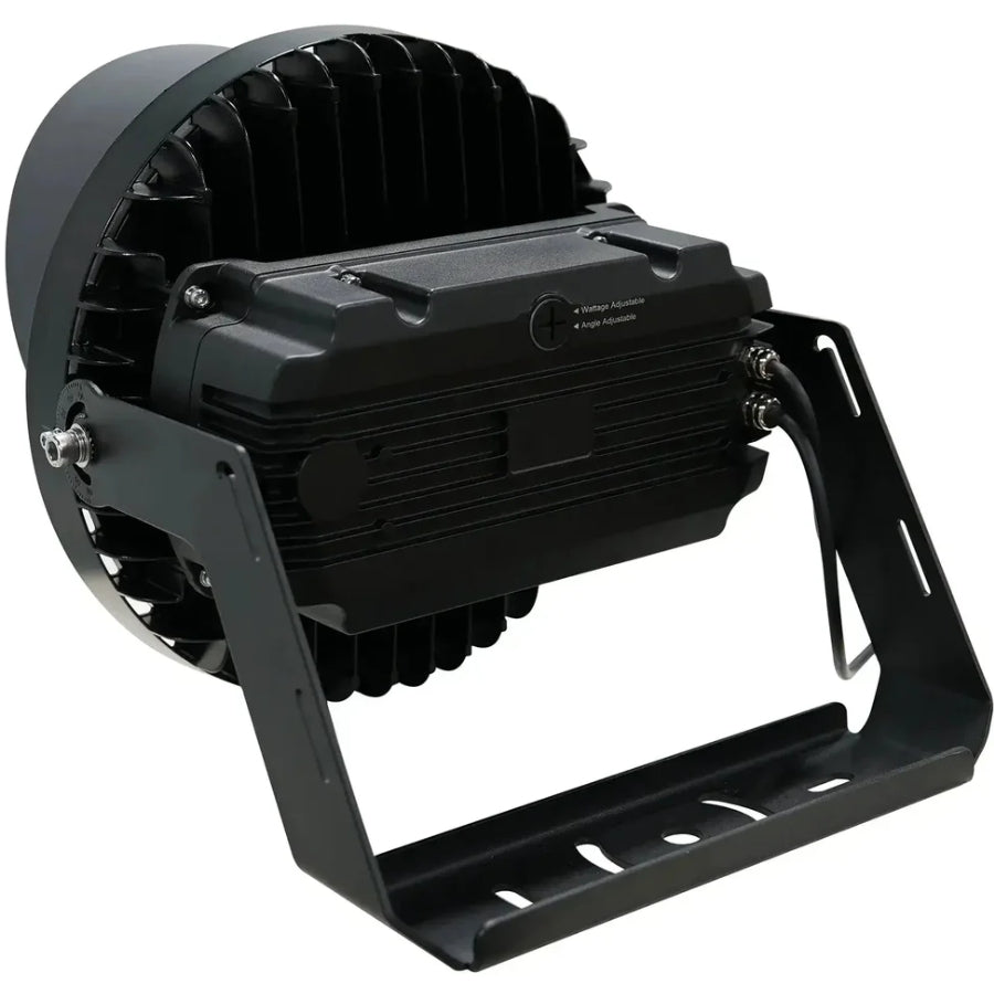 Back view of LED Sports Light showing heat dissipation fins and driver housing