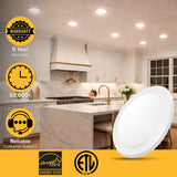 LED disc ceiling light with 5-year warranty Energy Star ETL listed and long lifespan