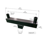 Light Fixture Mounting Bracket  product dimension at switchtoled.com