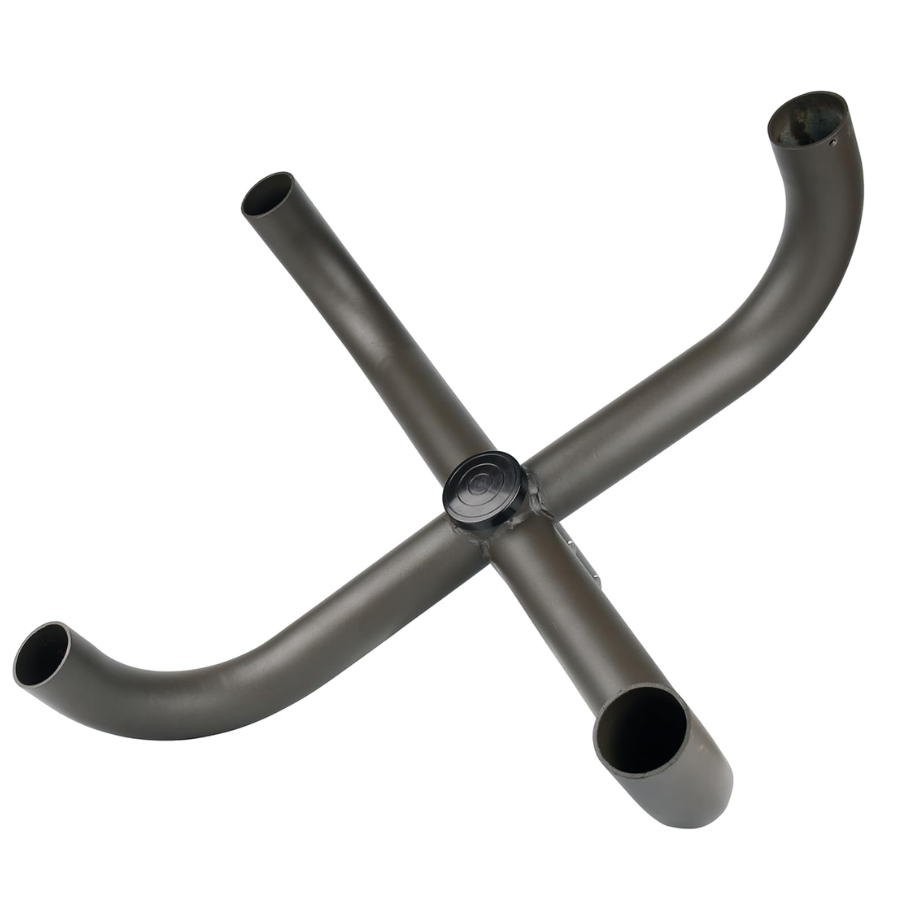 Metal Bracket four arm structure on a white background 