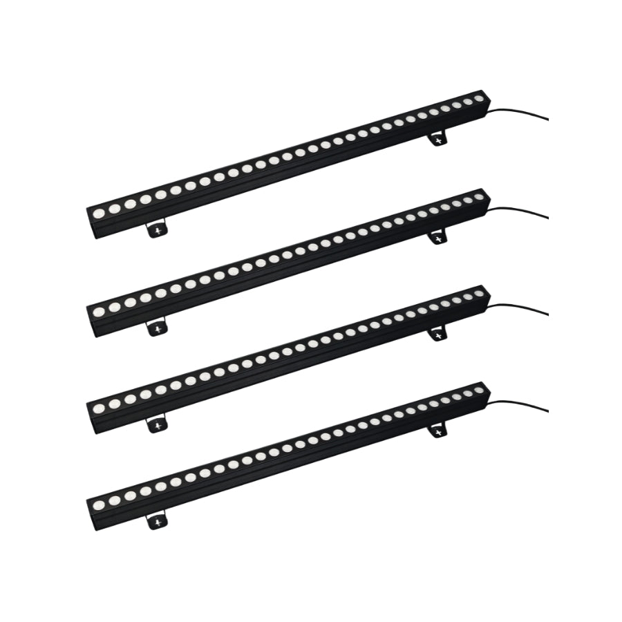 54W LED Linear Wall Washer Light – 1200mm RGB & White Adjustable Color Wall Wash Fixture, AC110–277V, App & Remote Control, Adjustable Bracket, IP65 Waterproof Architectural Lighting