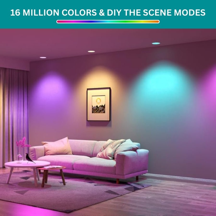 DIY and different color modes Smart Recessed Lighting 6 Inch at switchtoled