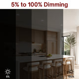 4-inch square LED downlight with smooth 5% to 100% dimming capability for flexible ambient and task lighting.