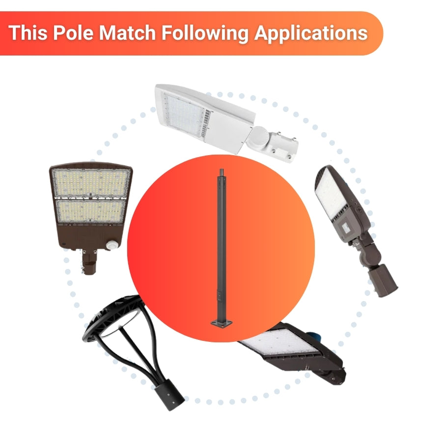  Steel Light Pole led lights mount application