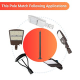  Steel Light Pole led lights mount application
