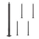  Steel Light Pole 4 inch 5 pack for outdoor area led lights