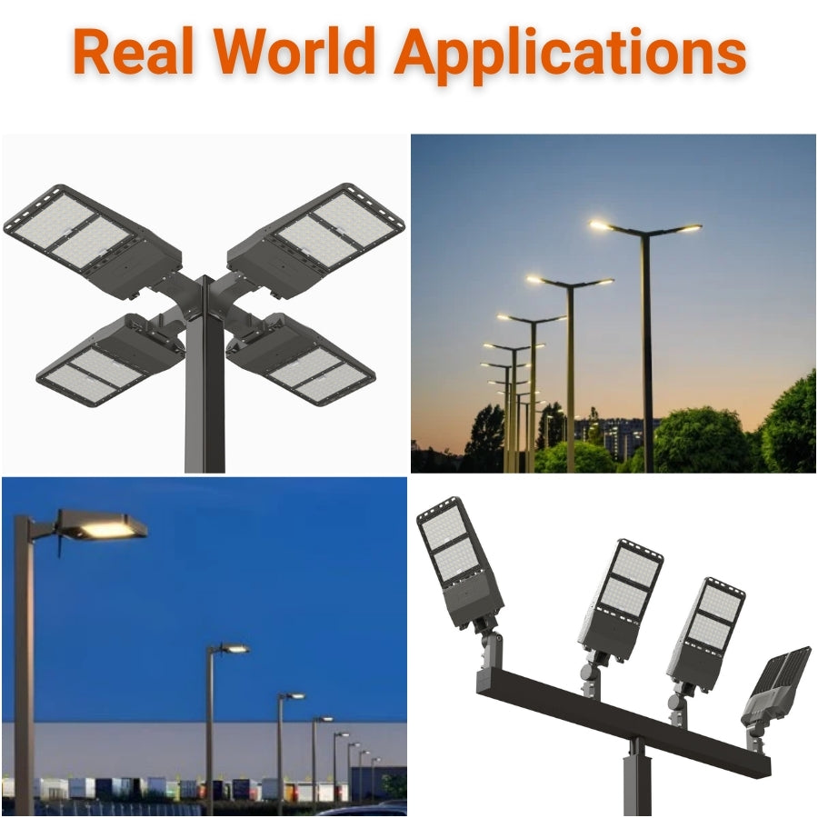 different applications for  Steel Light Pole commercial lighting