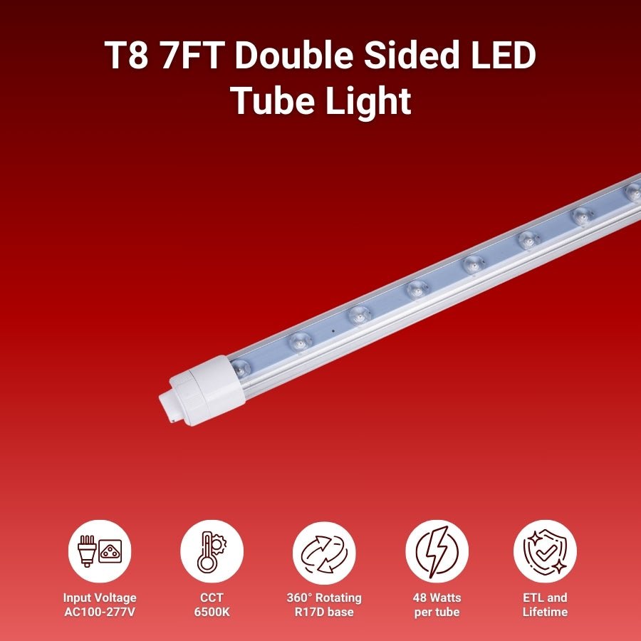 SwitchToLED 7FT LED tube lights, 48W double sided 
