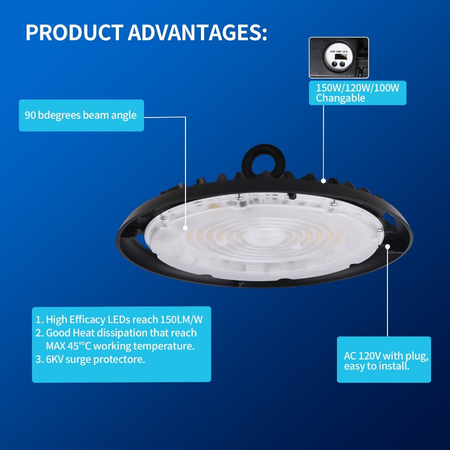 UFO LED High Bay Light product advantages at switchtoled.com