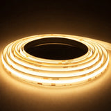 32ft (10m) COB LED Strip Light Warm White 3000K – 24V Dimmable Waterproof LED Tape, High CRI 90+, 146 LEDs/ft Dot-Free Seamless Glow, UL Listed 80W, Under Cabinet & Ambient Lighting, 5-Year Warranty