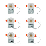 2 inch 5CCT LED Gimbal Led Recessed Light with Junction Box, 40° Beam Angle and 30° Tilted smoothly Eyeball Light, 120V Triac Dimmable, 2.7K/3K/3.5K/4K/5K, CRI>90, 750LM, 10W UL Listed