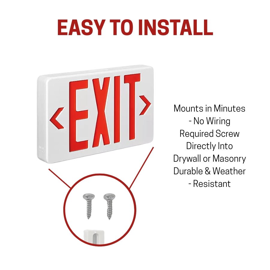 switchtoled Wet Location Exit Sign easy to install guide 