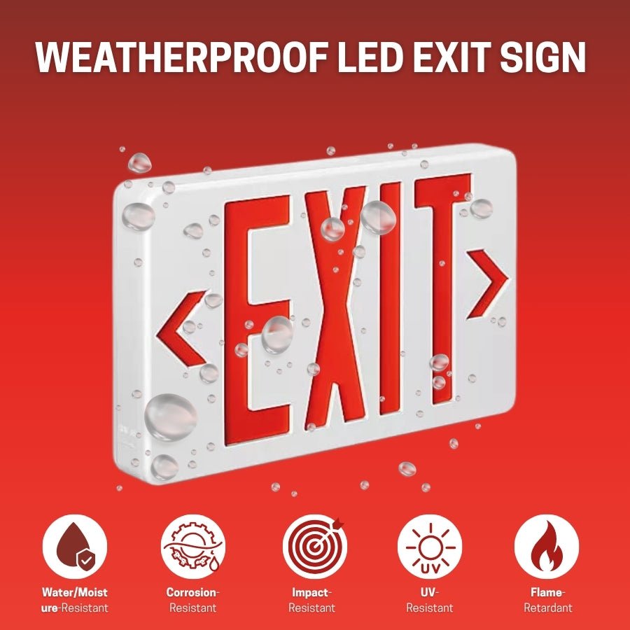 switchtoled waterproof Wet Location Exit Sign 