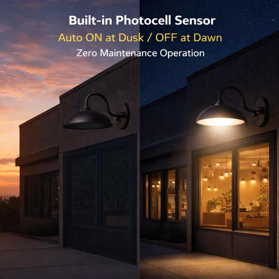 28w led gooseneck barn light with photocell​ at switchtoled 