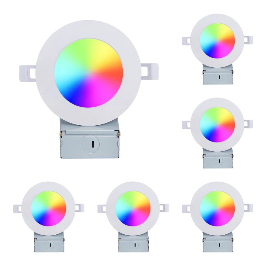 6 pack dimmable rgb led downlights at switchtoled 