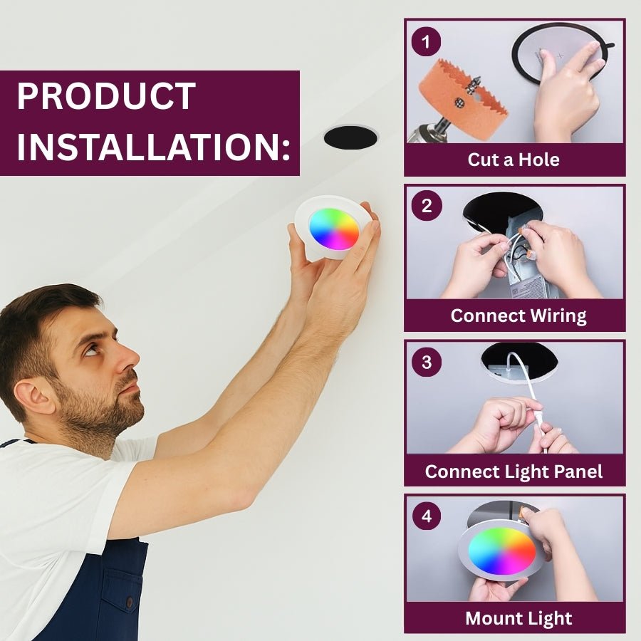easy intallation guide of dimmable rgb led downlights at switchtoled 