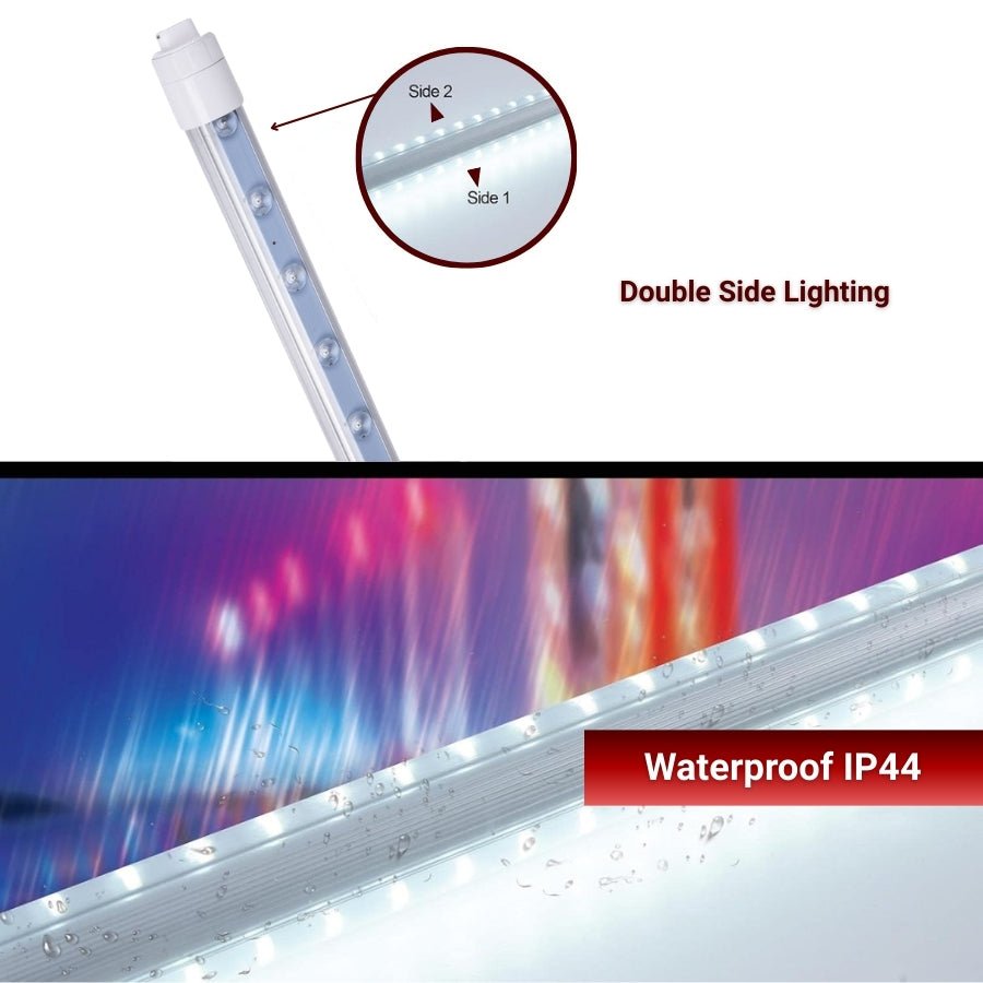 double sided led tube lighting  7ft waterproof IP44