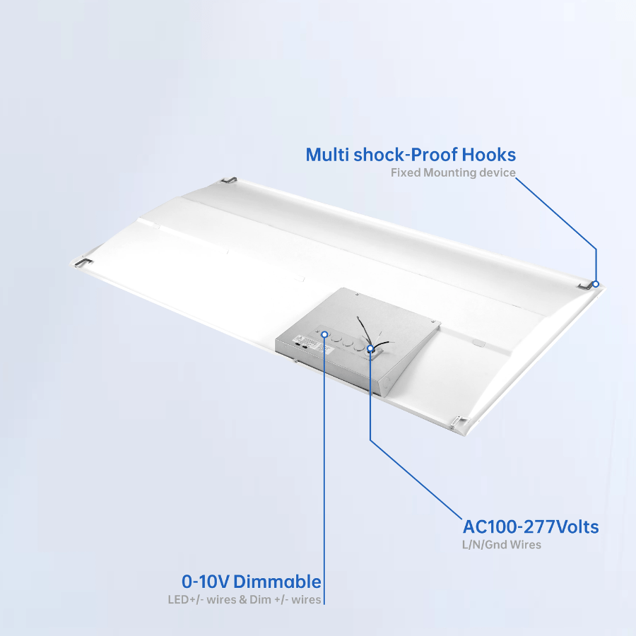 drop ceiling led lights 2x4​ dimmable AC100-277volts at switchtoled 