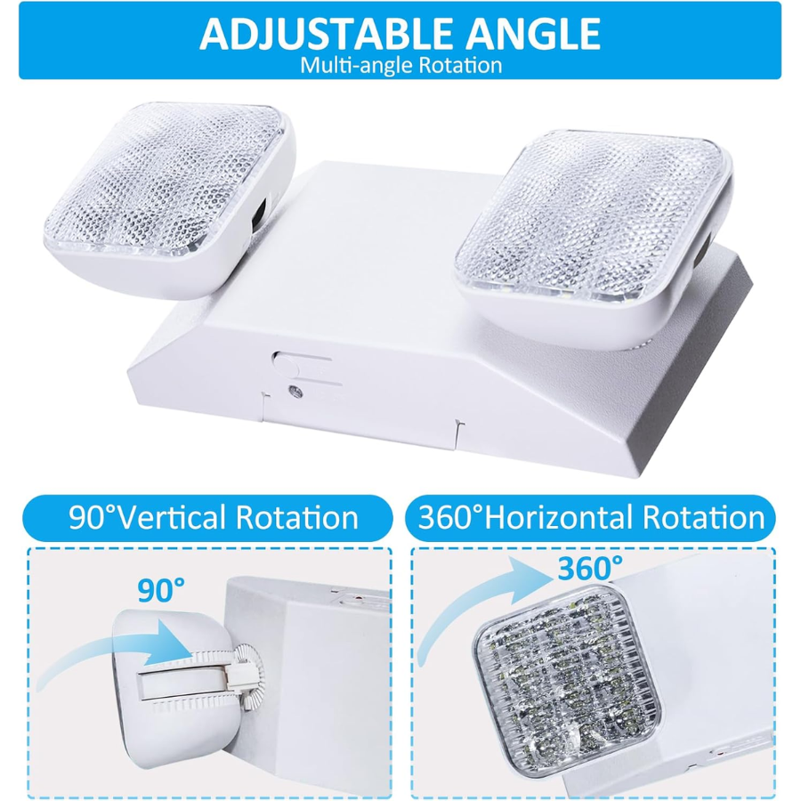 emergency light with battery backup with adjustable angles at switchtoled 