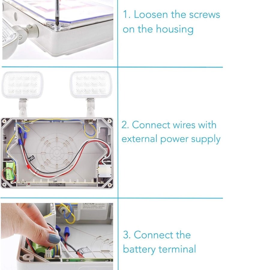 switchtoled exit sign with emergency lights​ easy install guide