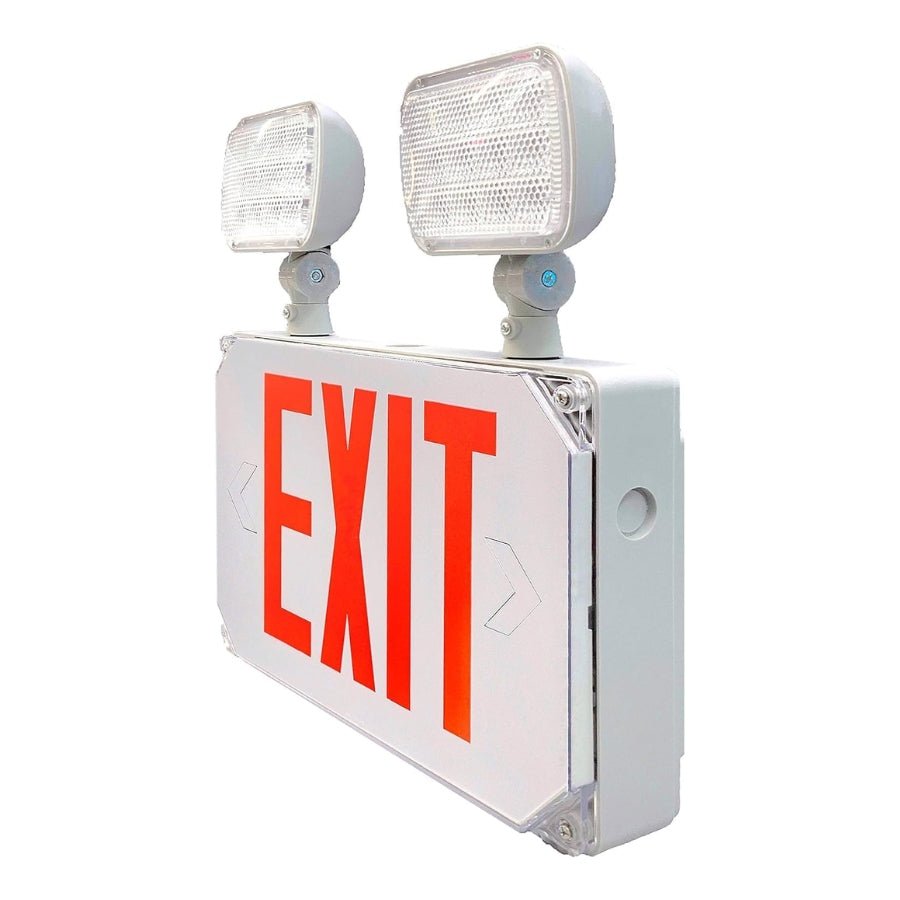 switchtoled exit signs with emergency lights side view