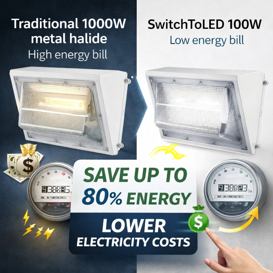 exterior led wall pack lights​ at switchtoled.com, lower maintainance reduce energy cost