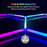 easy and safe connection led hexagon garage light 