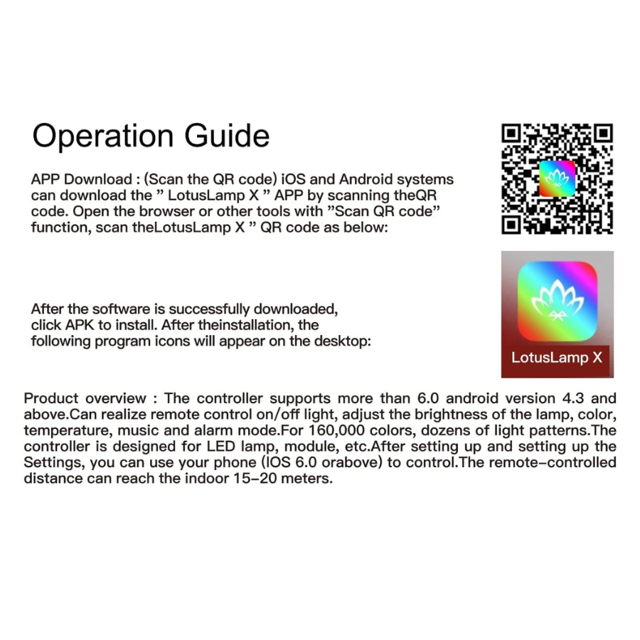 app by scanning QR code guide for hexagon led garage lights 