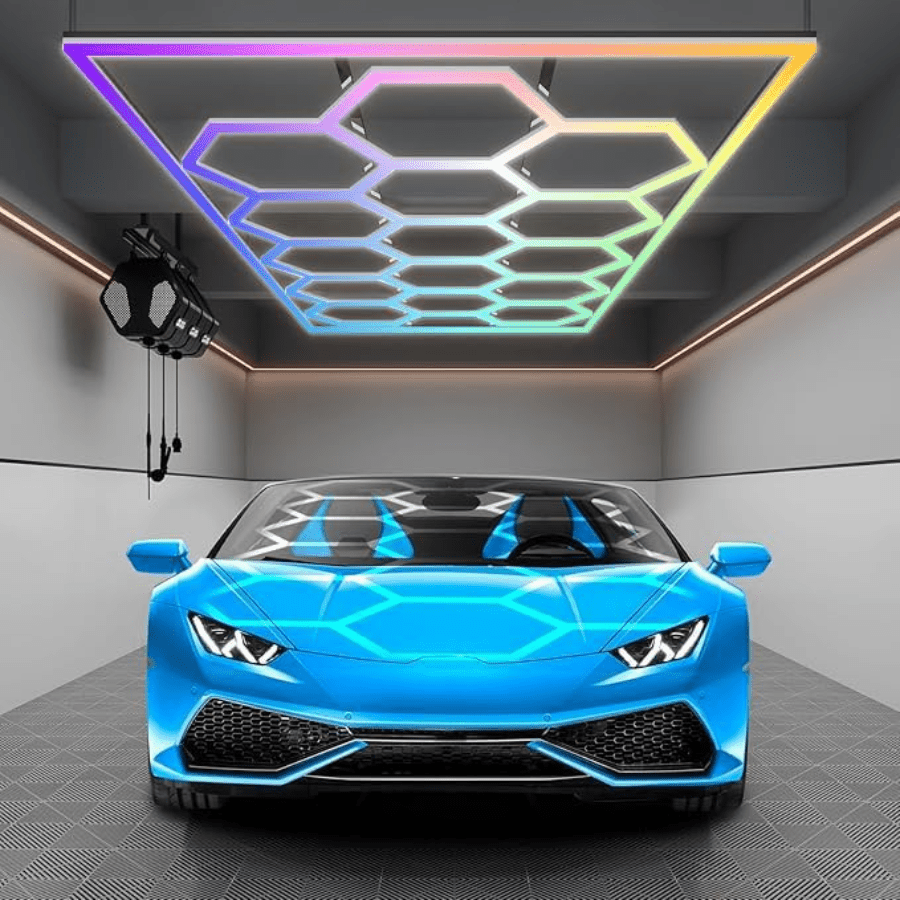Hexagoon Lights for garage at switchtoled