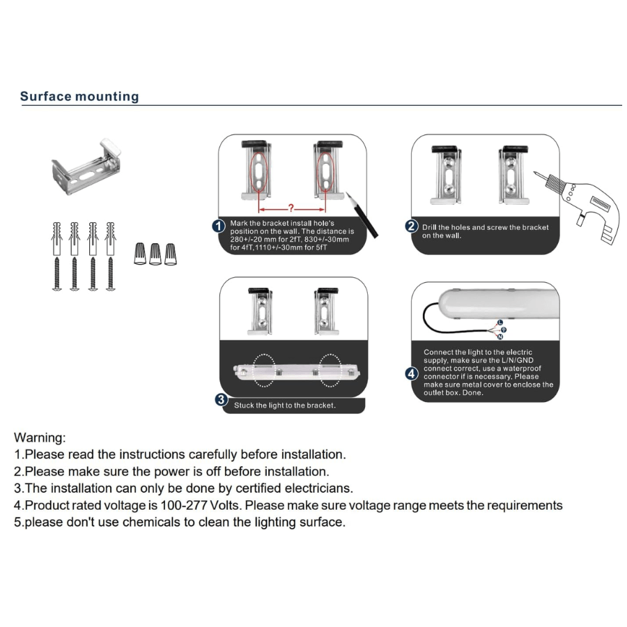 indoor vapor tight led light fixture surface mounting at switchtoled 