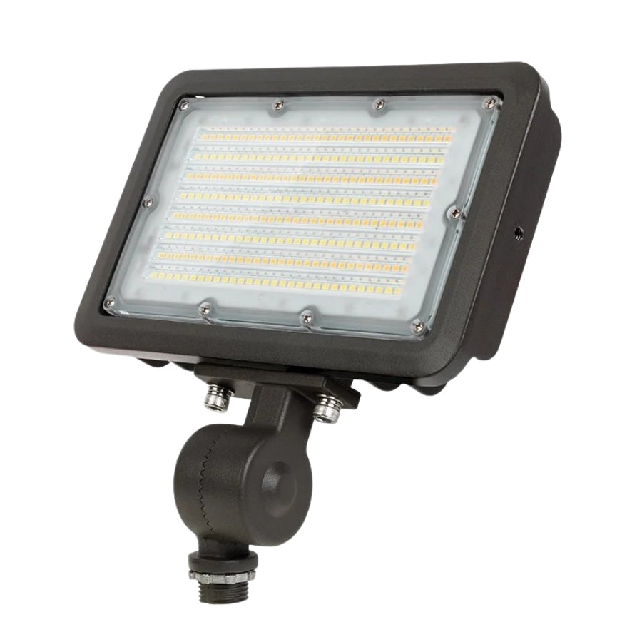 Outdoor flood light with LED panel on a white background, knuckle mount led flood light​